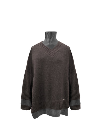 S151 MAGLIA OVER SCOLLO A V