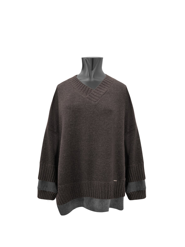S151 MAGLIA OVER SCOLLO A V