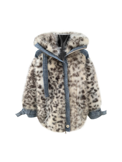 S400 GIUBBOTTO IN ECOPELLICCIA LEOPARDATA