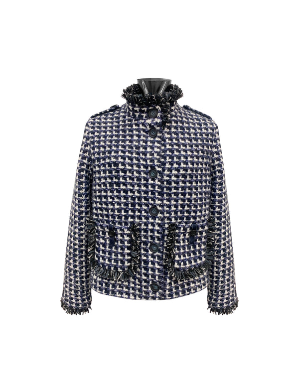 M713 Printed Gabardine Chemisier Dress
