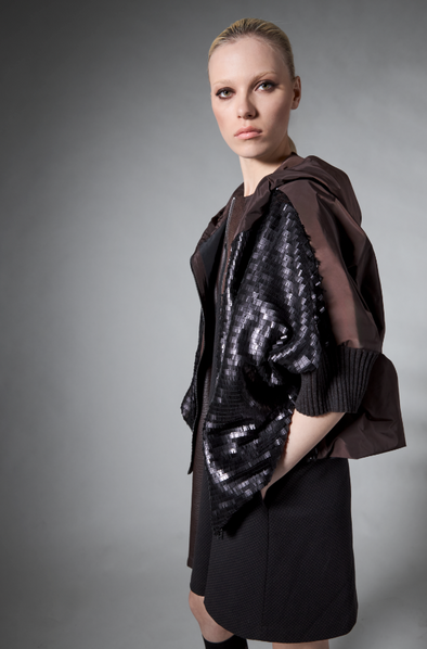 M713 Printed Gabardine Chemisier Dress