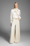 M713 Printed Gabardine Chemisier Dress
