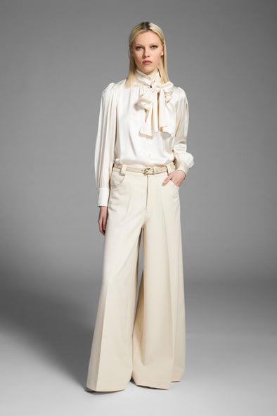 M713 Printed Gabardine Chemisier Dress
