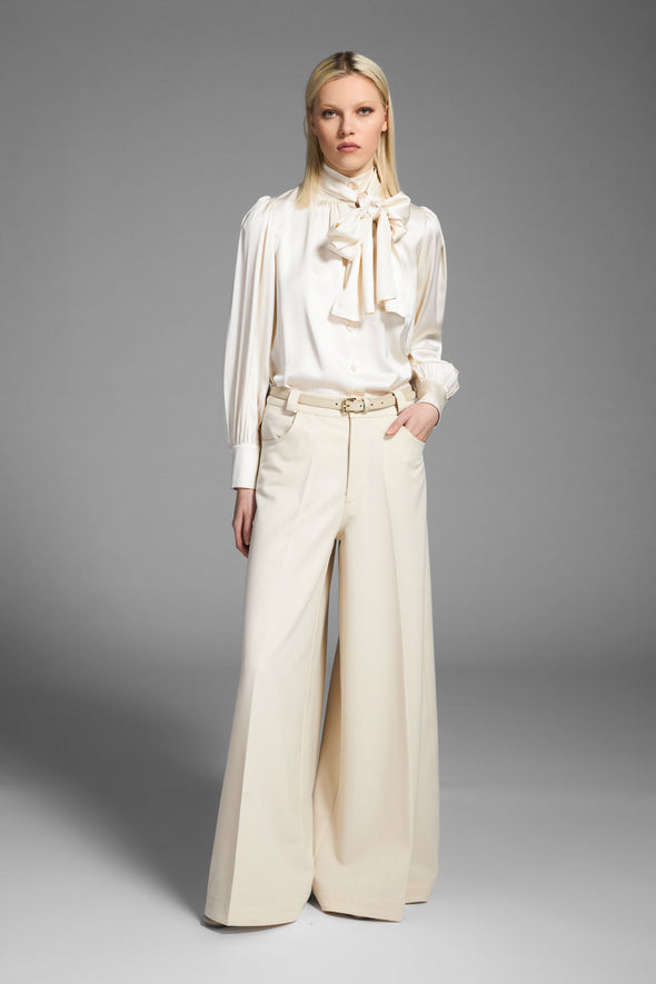 M713 Printed Gabardine Chemisier Dress