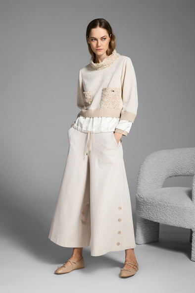M713 Printed Gabardine Chemisier Dress