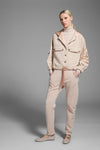 M713 Printed Gabardine Chemisier Dress