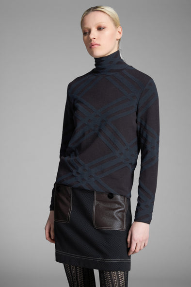 M713 Printed Gabardine Chemisier Dress