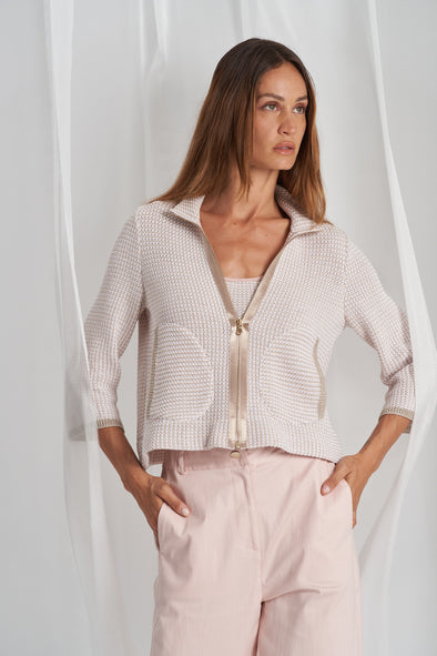 Giacca in Maglia con zip B721